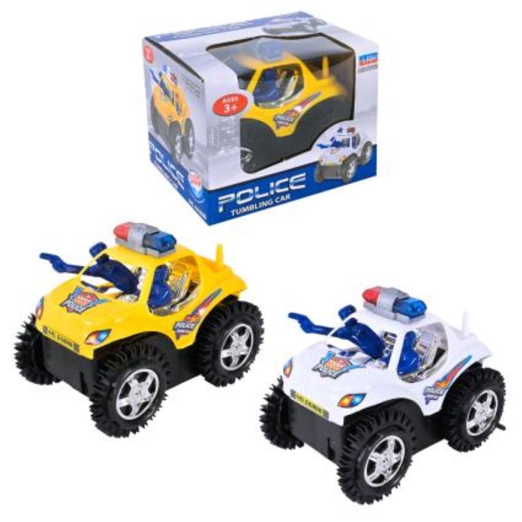 Машина перевертень Поліція на батарейках у коробці 11,5*8,5*9см 6688B Китай