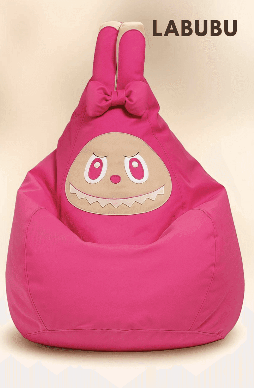 М'яка іграшка Крісло мішок 80*50см Лабуба лежак  з пінопластовими кульками внутрішній чохол 9995553 арт пуф