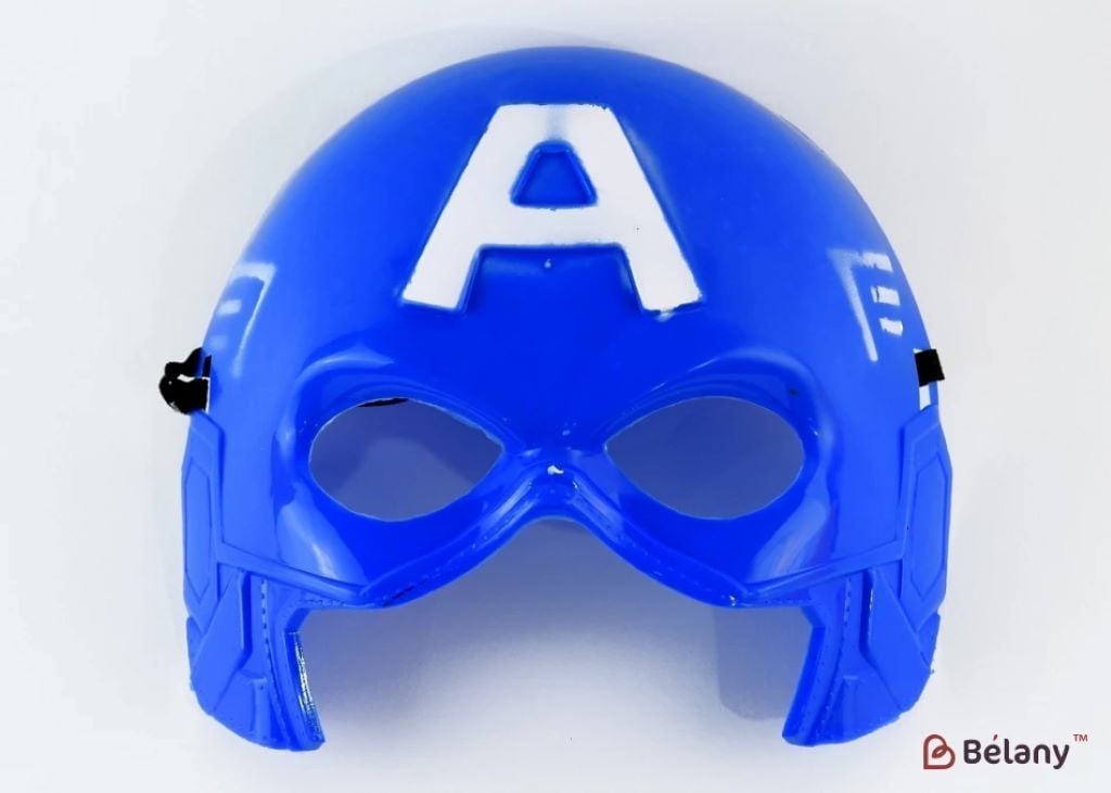 Маска капітан Америка 18*19см пластик синя у пакеті 712-5 Китай