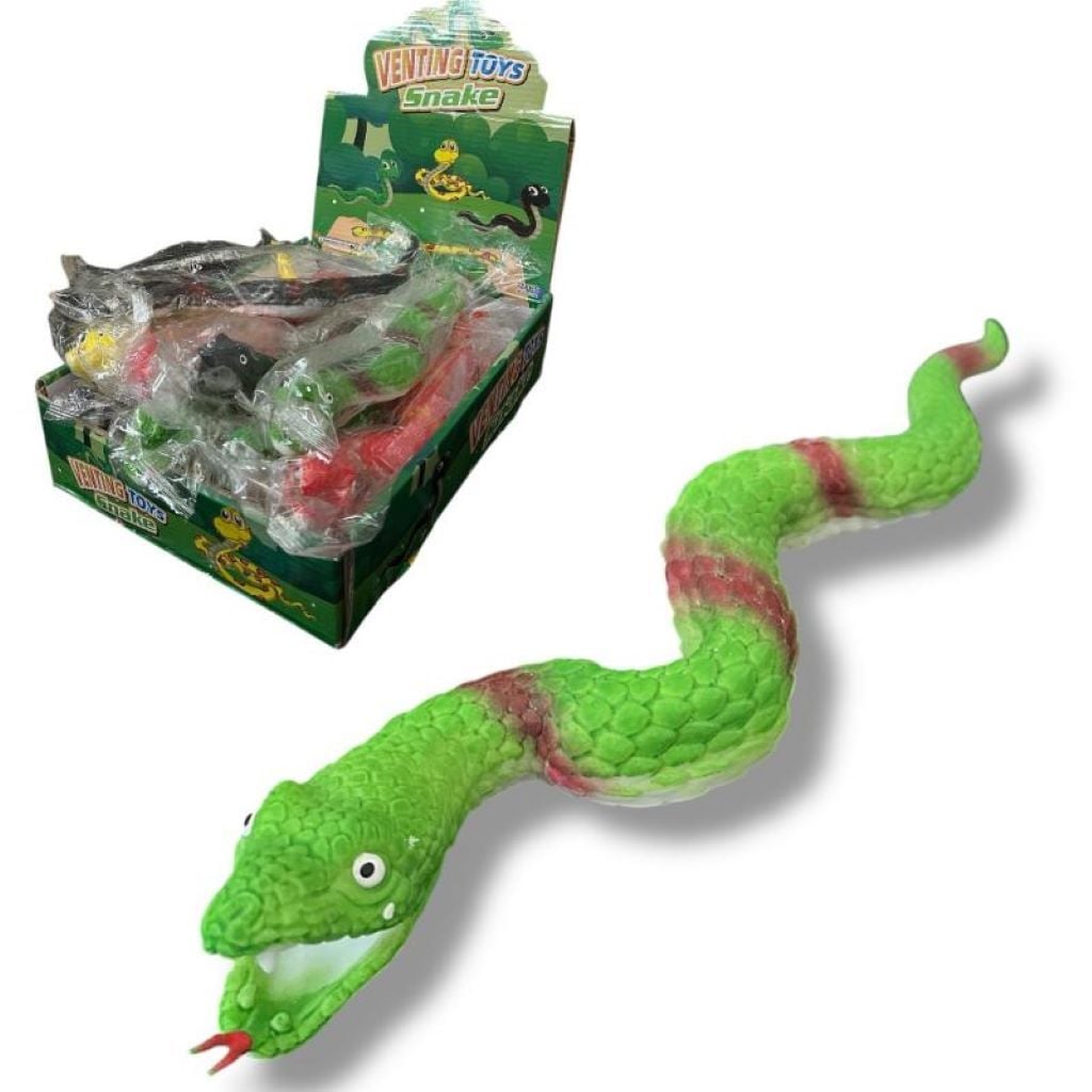 Змія гумова 25см з піском мікс кольорів 25-45 Китай