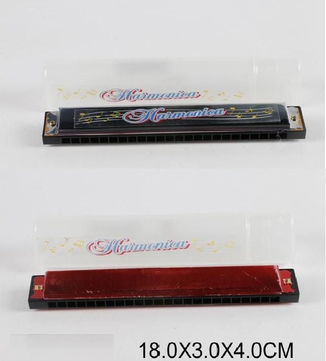 Губна гармошка 17см метал пластик у футлярі 9824K Китай