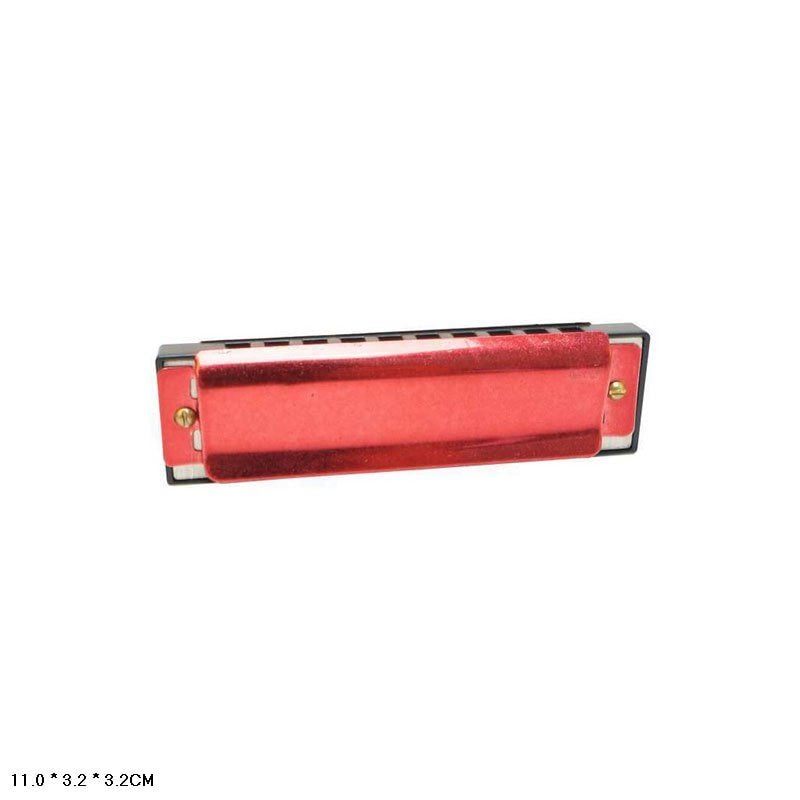 Губна гармошка 10см метал пластик у футлярі 9810J1 Китай