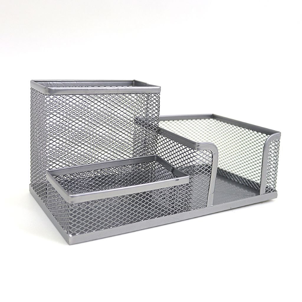 Підставка органайзер 20*10*10 см металева сітка 3 відділи срібло DSCN3689-S Josefotten