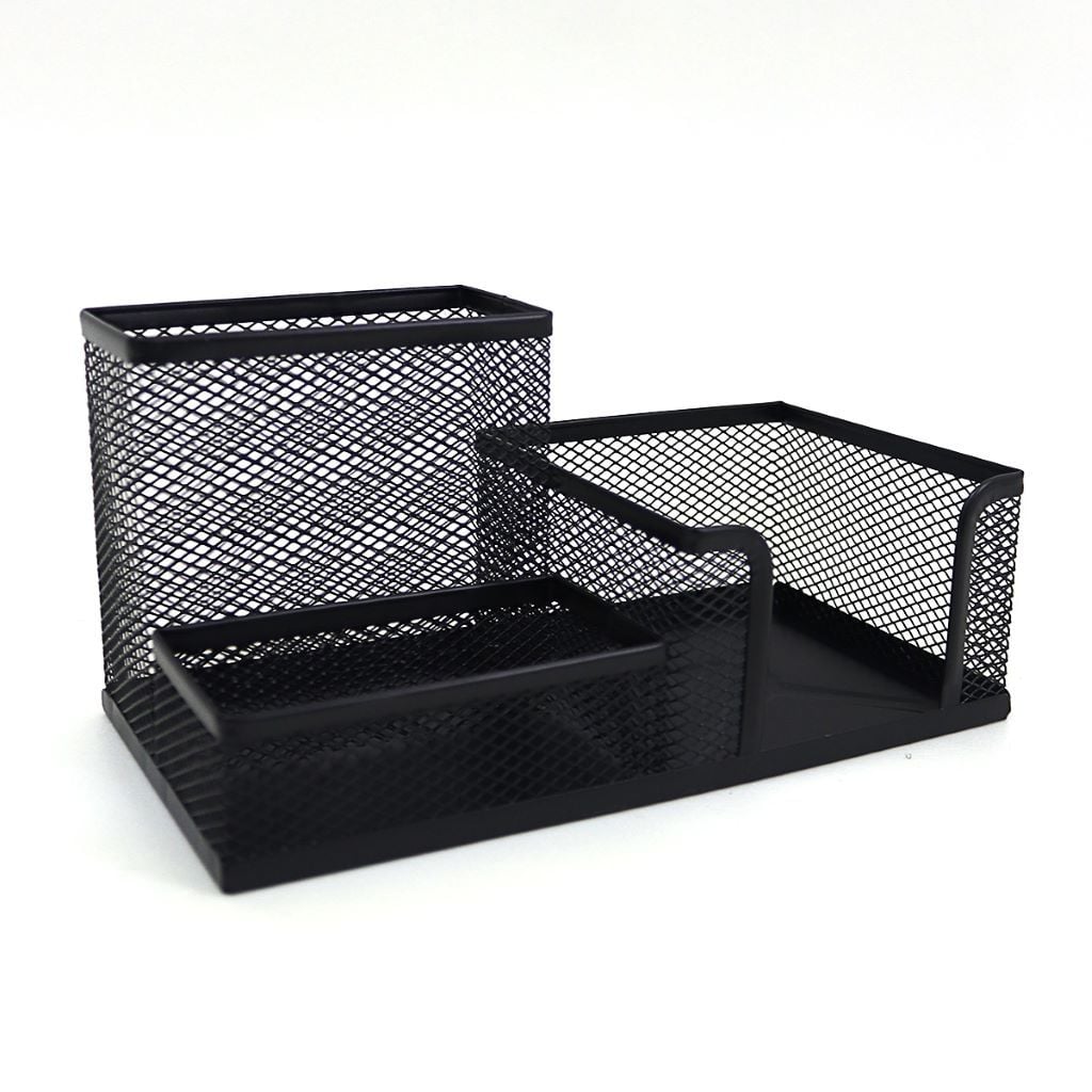 Підставка органайзер 20*10*10 см металева сітка 3 відділи чорна DSCN3689-B Josefotten