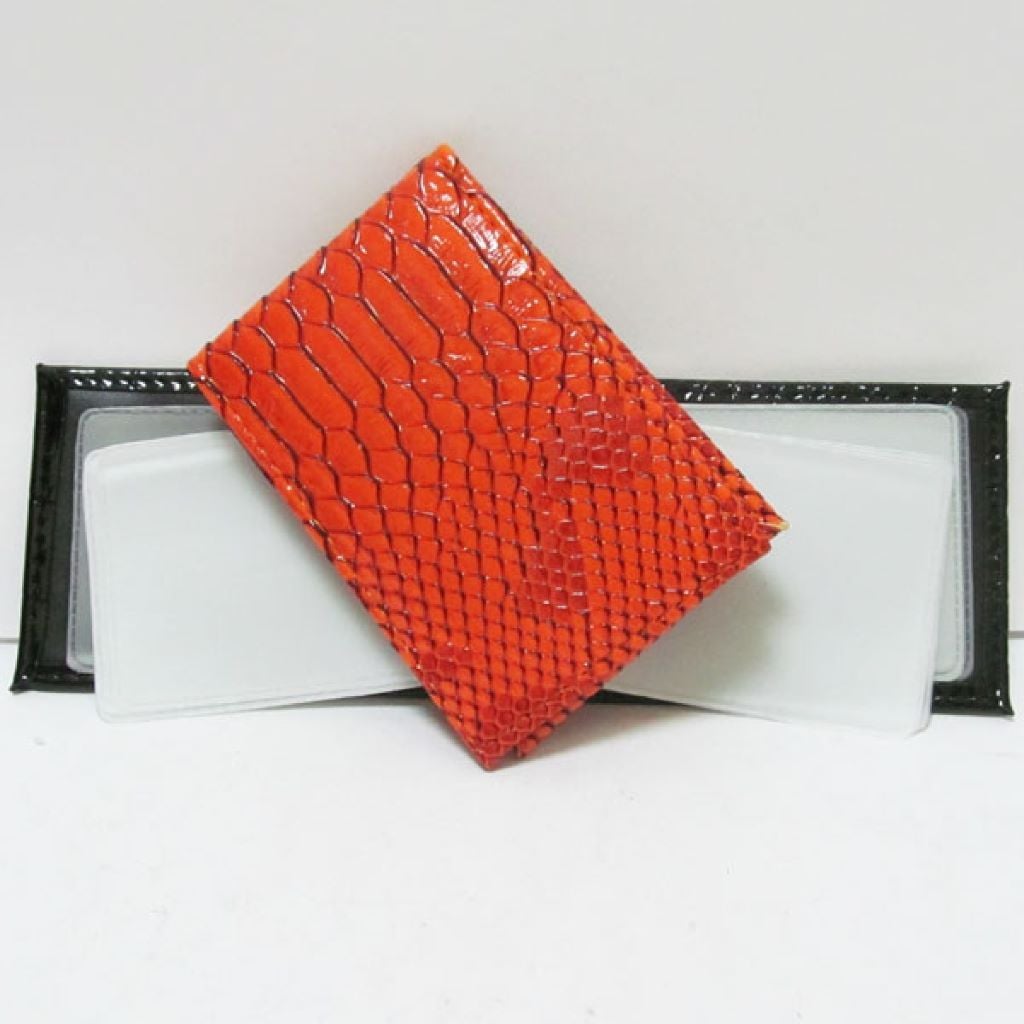 Візитниця дисконт горизонтальна 16 карток змія помаранчева 11*7,5 см V-5805-11 Josefotten