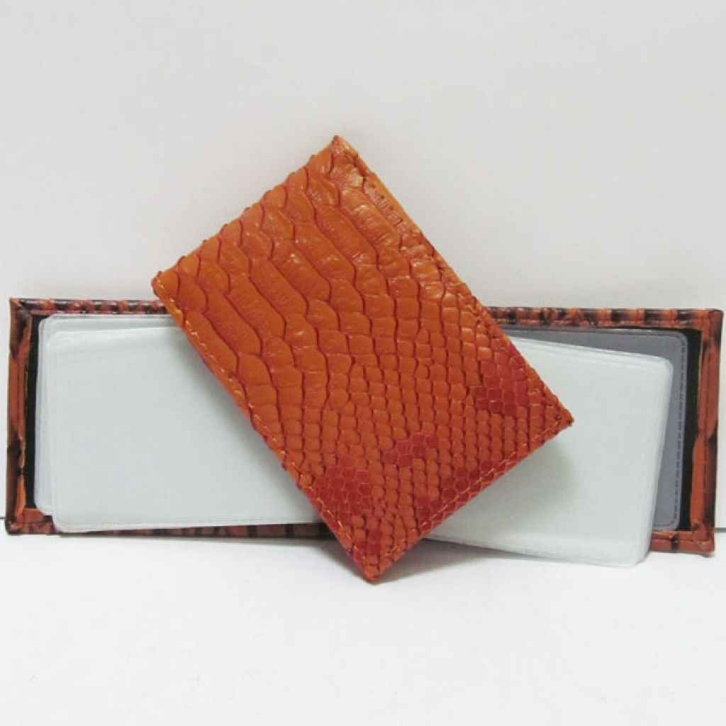 Візитниця дисконт горизонтальна 16 карток змія світло-коричнева 11*7,5 см V-3999 Josefotten