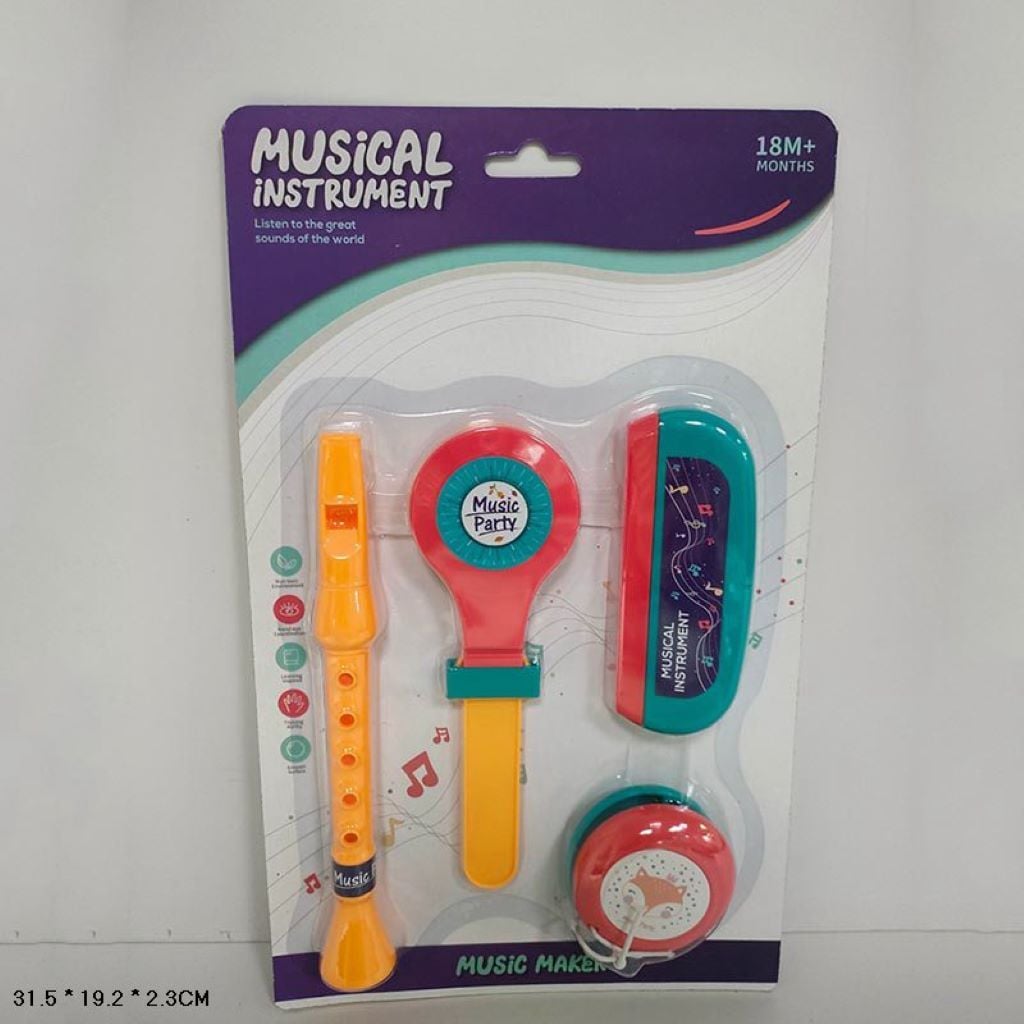Музичні інструменти 4шт на планшетці 31,5*19,2*2,3см 3302E Китай