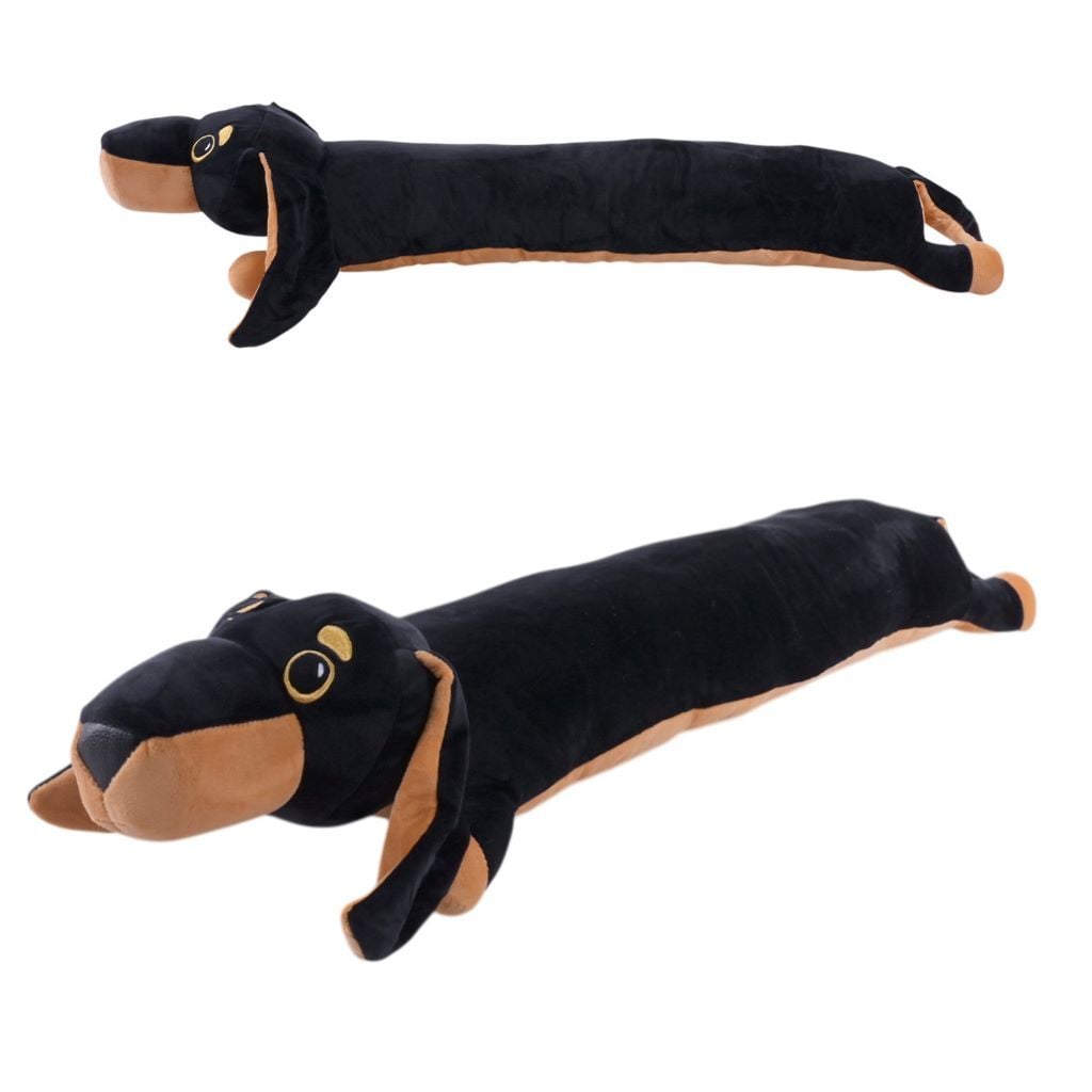 М'яка іграшка Такса батон 80см м'яконабивна коричнево чорний C6101 Китай