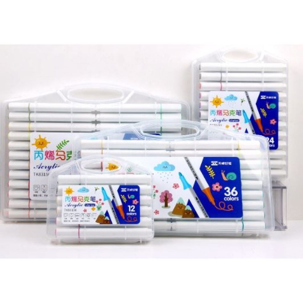 Маркери-ручки акрилові набір 48 шт TY Rabbit у пластиковому боксі кольорові TK83150-48 Josefotten