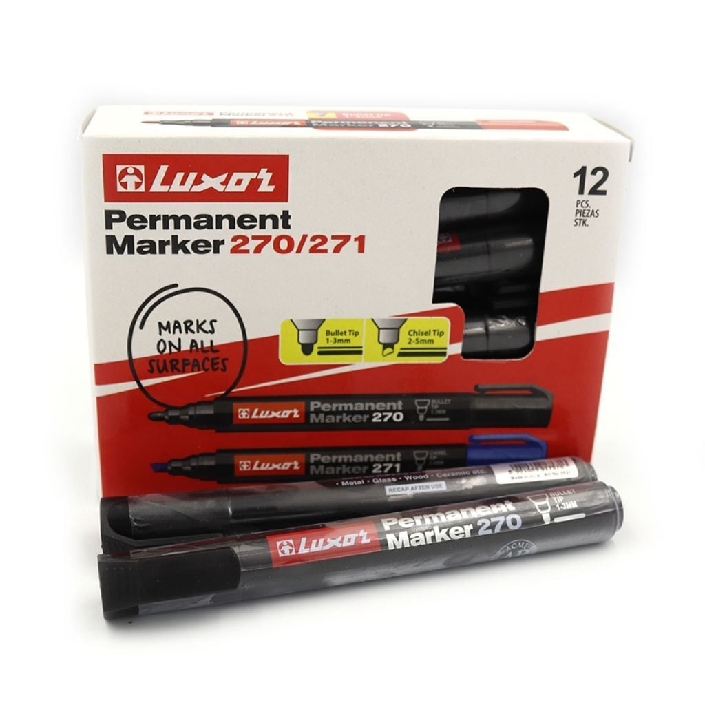 Маркер перманентний круглий 1-2мм чорний 3521 Luxor