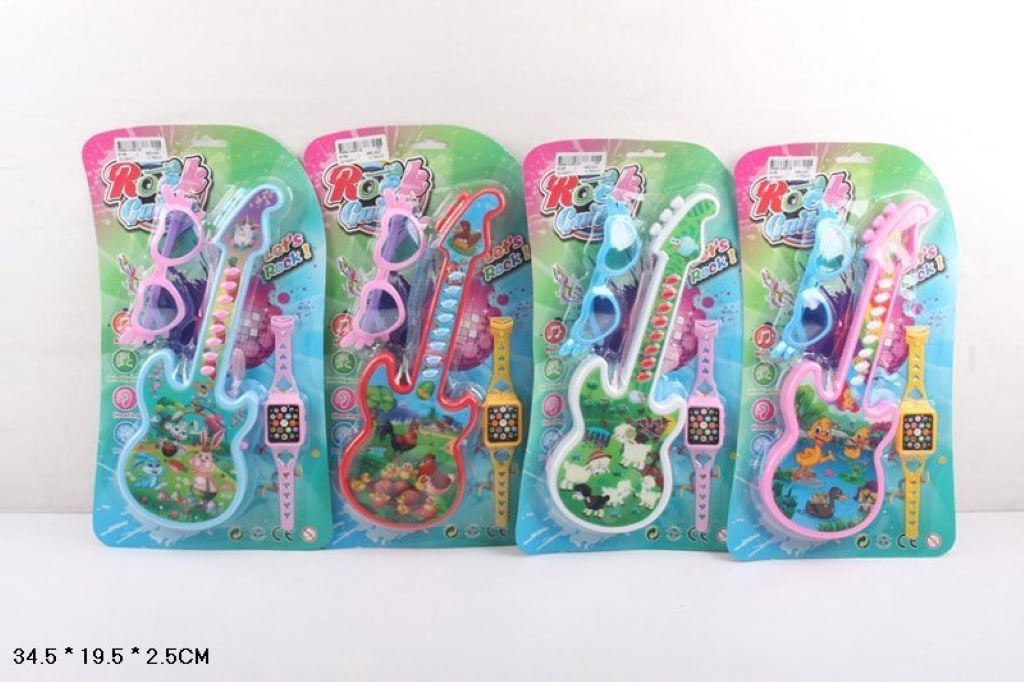 Гитара годинник окуляри 2 види звук на планшеті 34*19*2см 8169 Китай