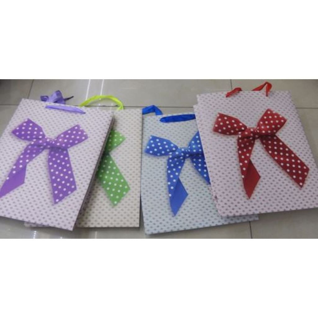 Пакет подарунковий 40*30*12см Бантик мікс кольорів DSCN2923-40 Josefotten