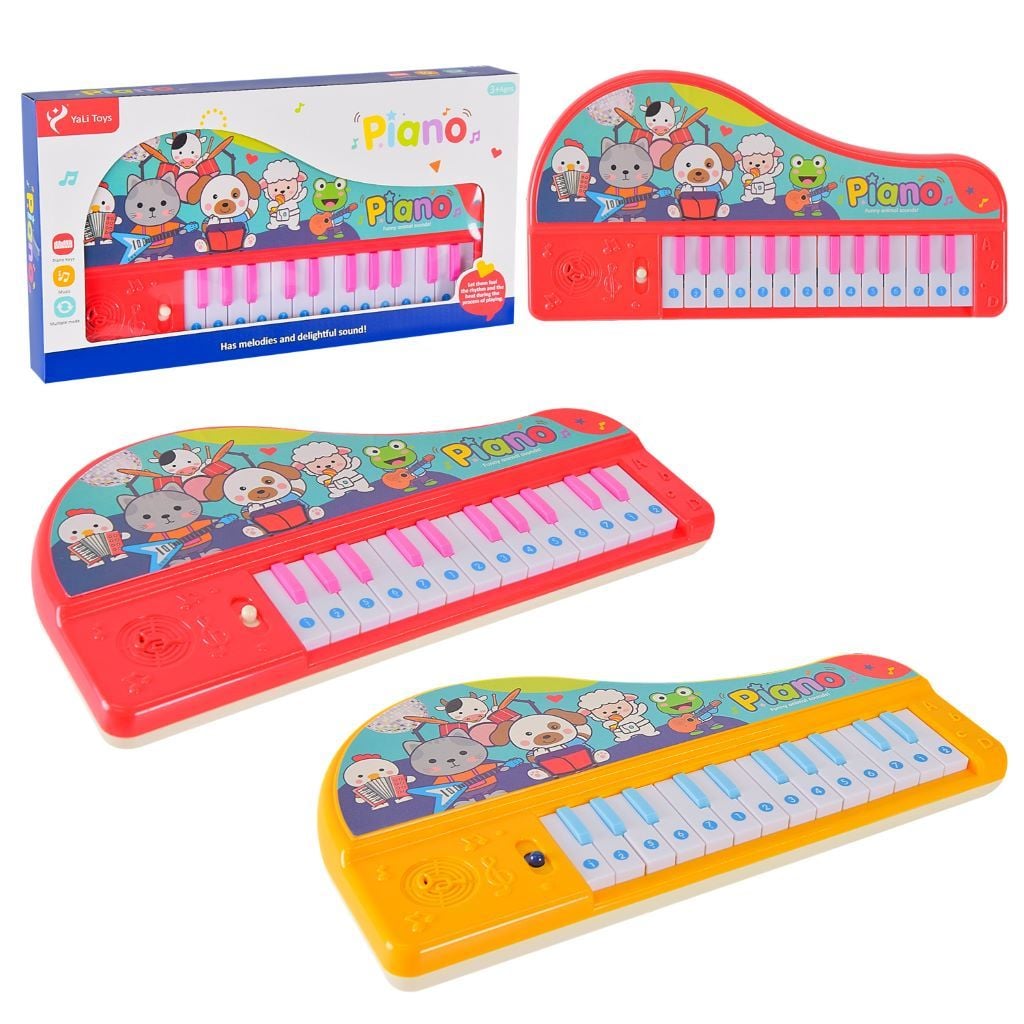 Піаніно пластик 32см звук світло на бат у коробці і 33*18*4см 789 Китай