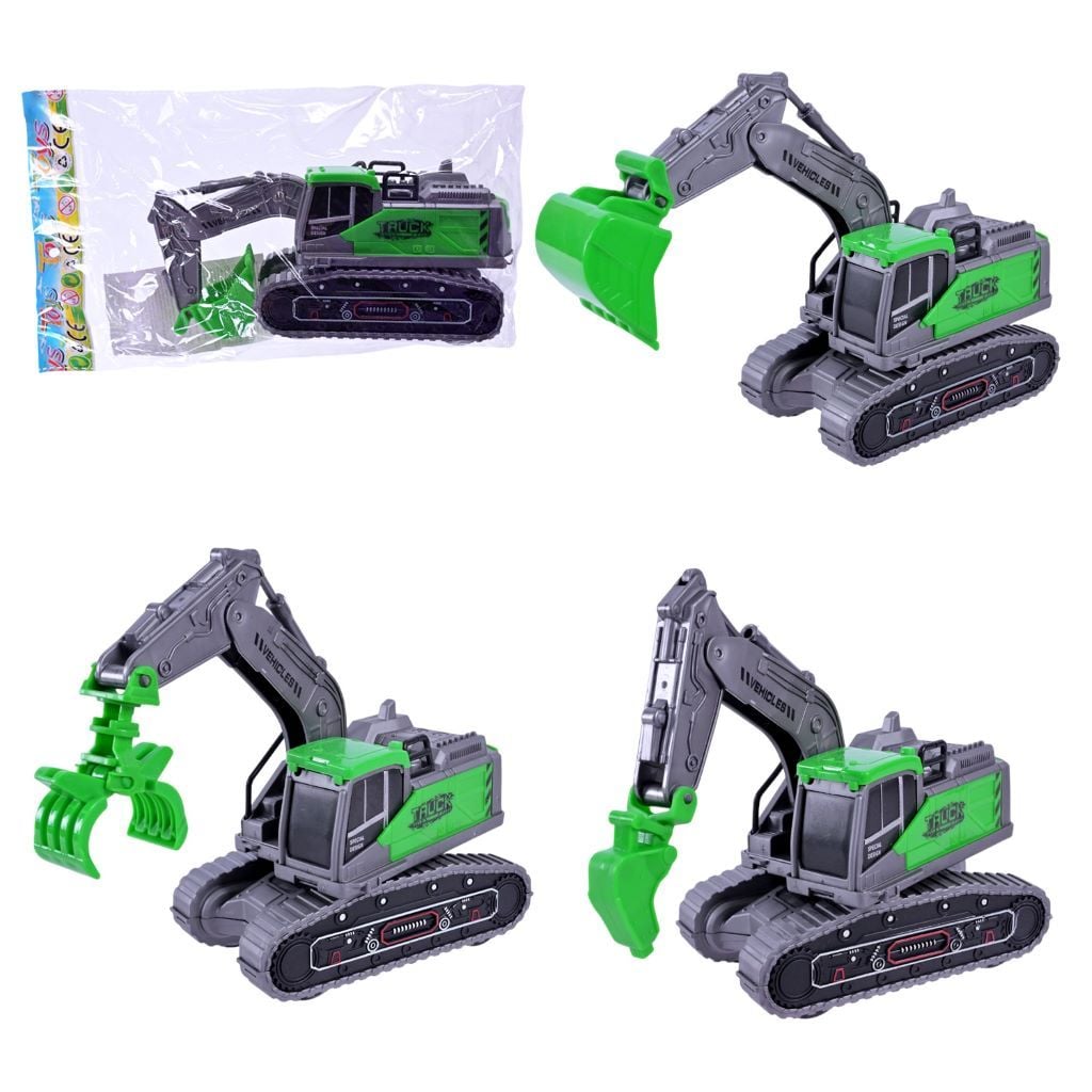 Машина Булівельна техніка 17см пластик 4 види у пакеті 8855 Китай