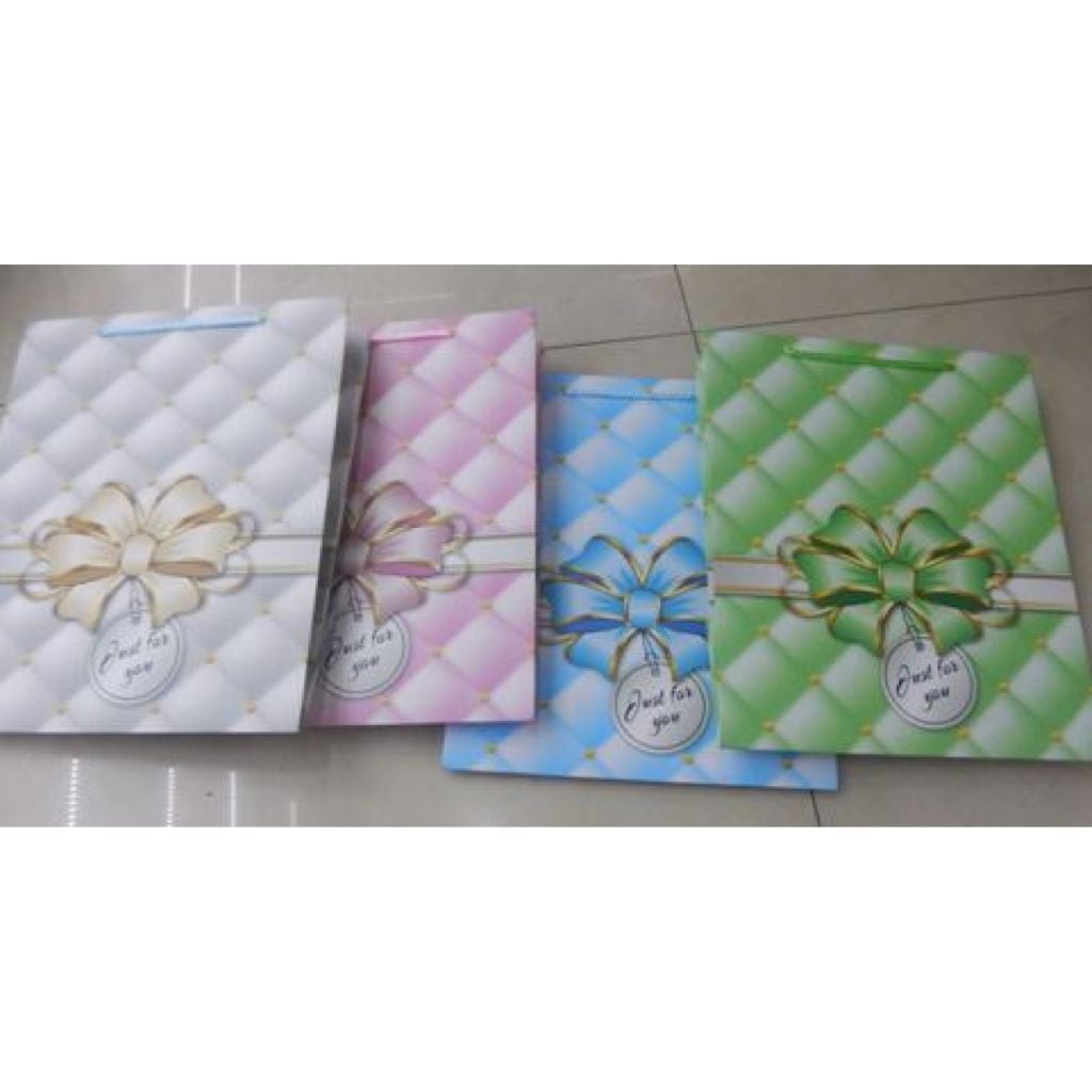 Пакет подарунковий 32*26*10см Бантик мікс колоьорів DSCN2924-32 Josefotten