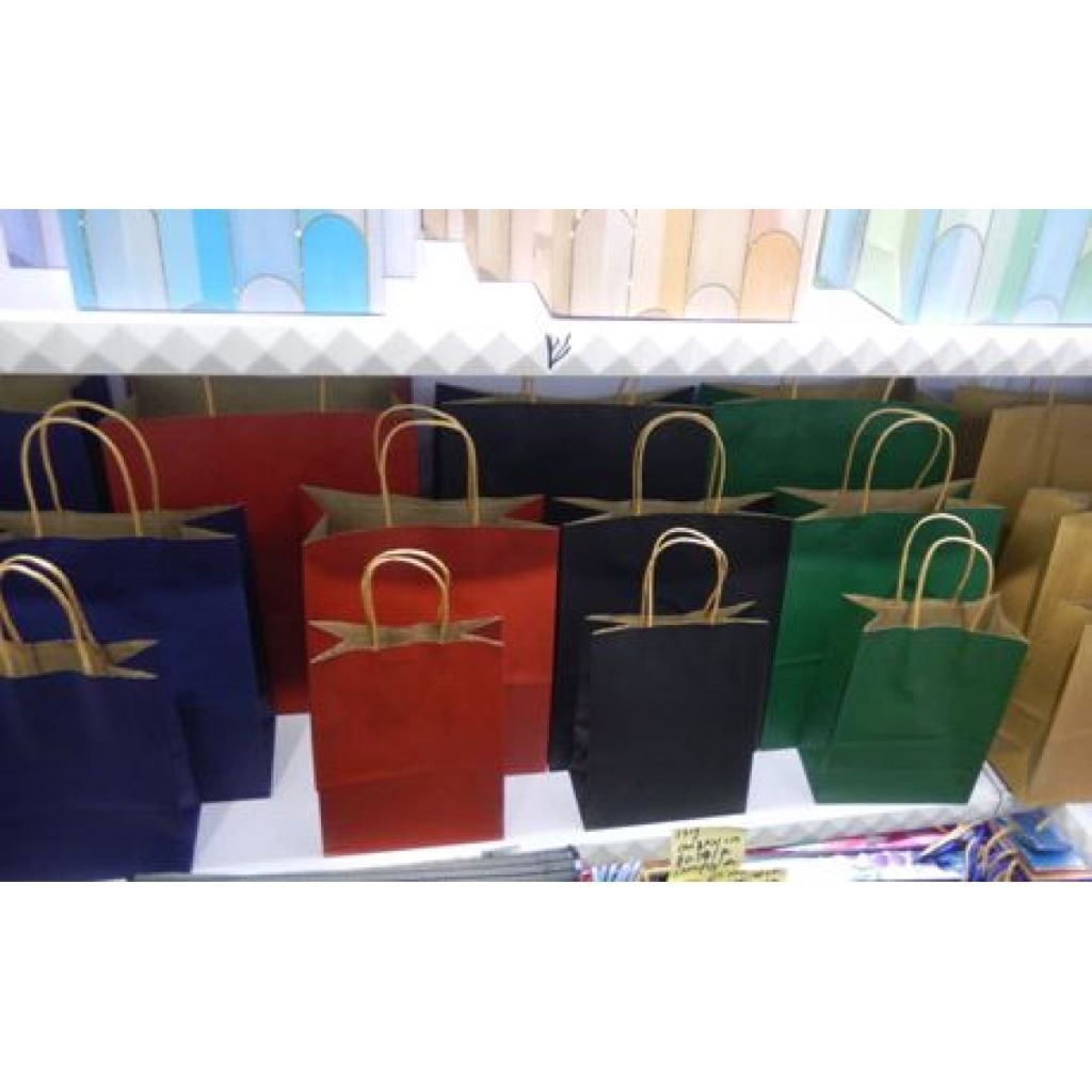 Пакет подарунковий 33*26*12см крафтові мікс колоьорів DSCN2905-33 Josefotten