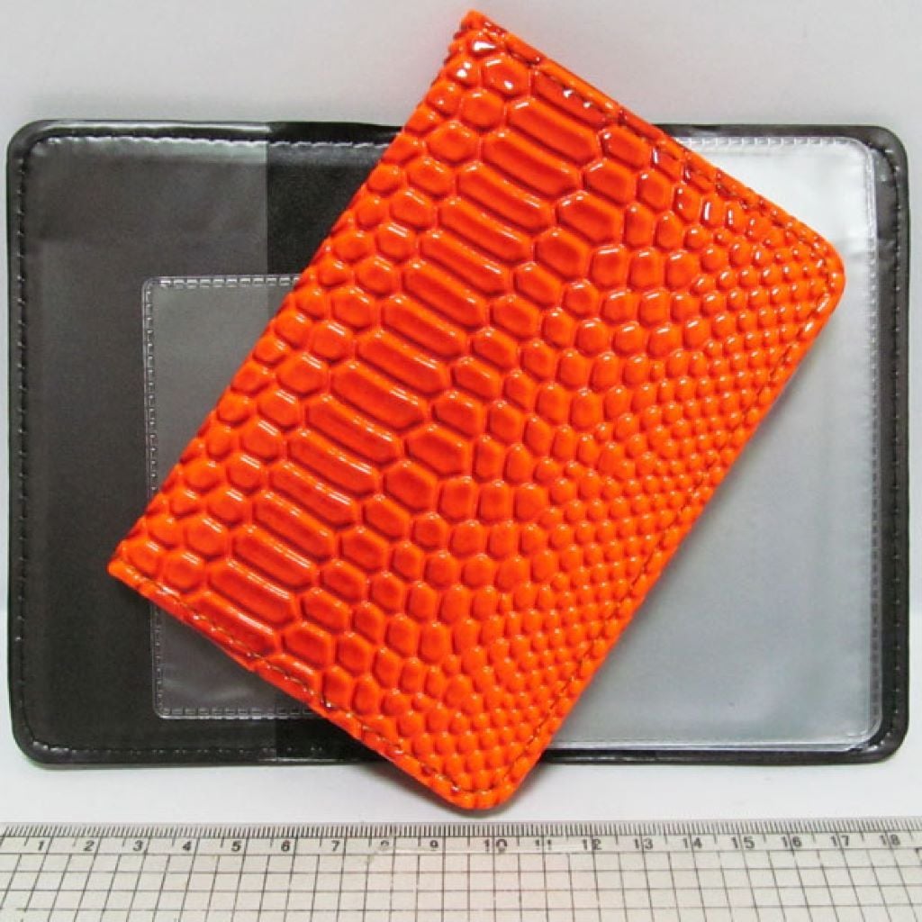 Обкладинка для Автодокументів  змія помаранчева глянець A-7225-22 Josefotten