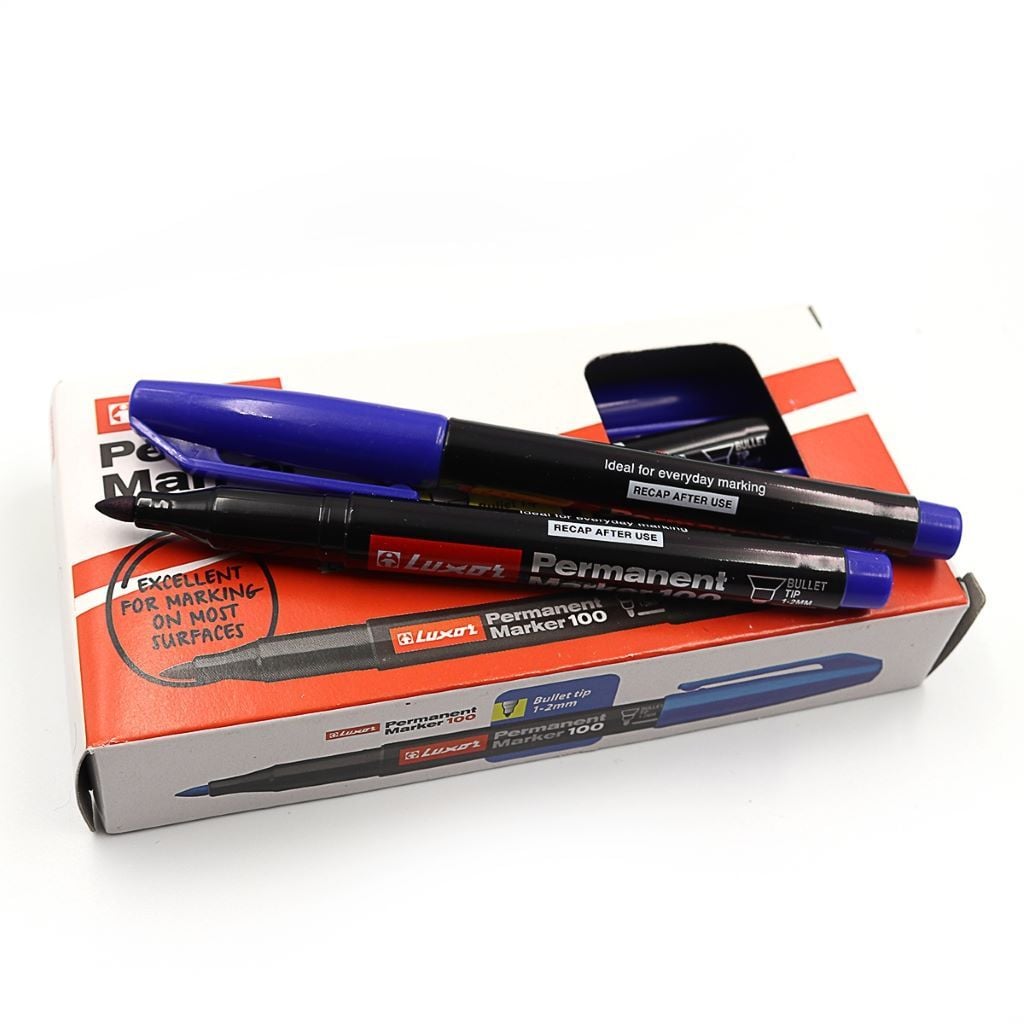 Маркер перманентний круглий 1-2мм синій 3412 Luxor