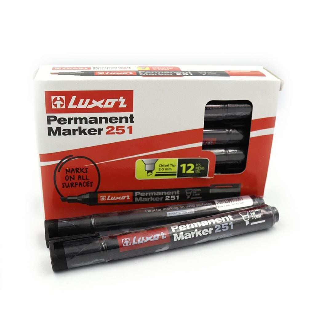 Маркер перманентний 2-5мм скошений на спиртовій основі чорний 3441 Luxor