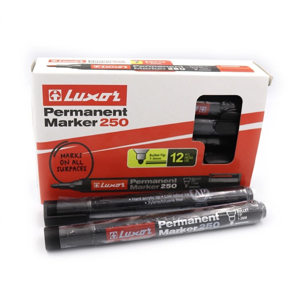 Маркер перманентний 1-3мм круглийна спиртовій основі чорний 3451 Luxor