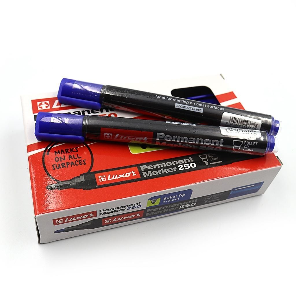 Маркер перманентний 1-3мм круглийна спиртовій основі синій 3452 Luxor