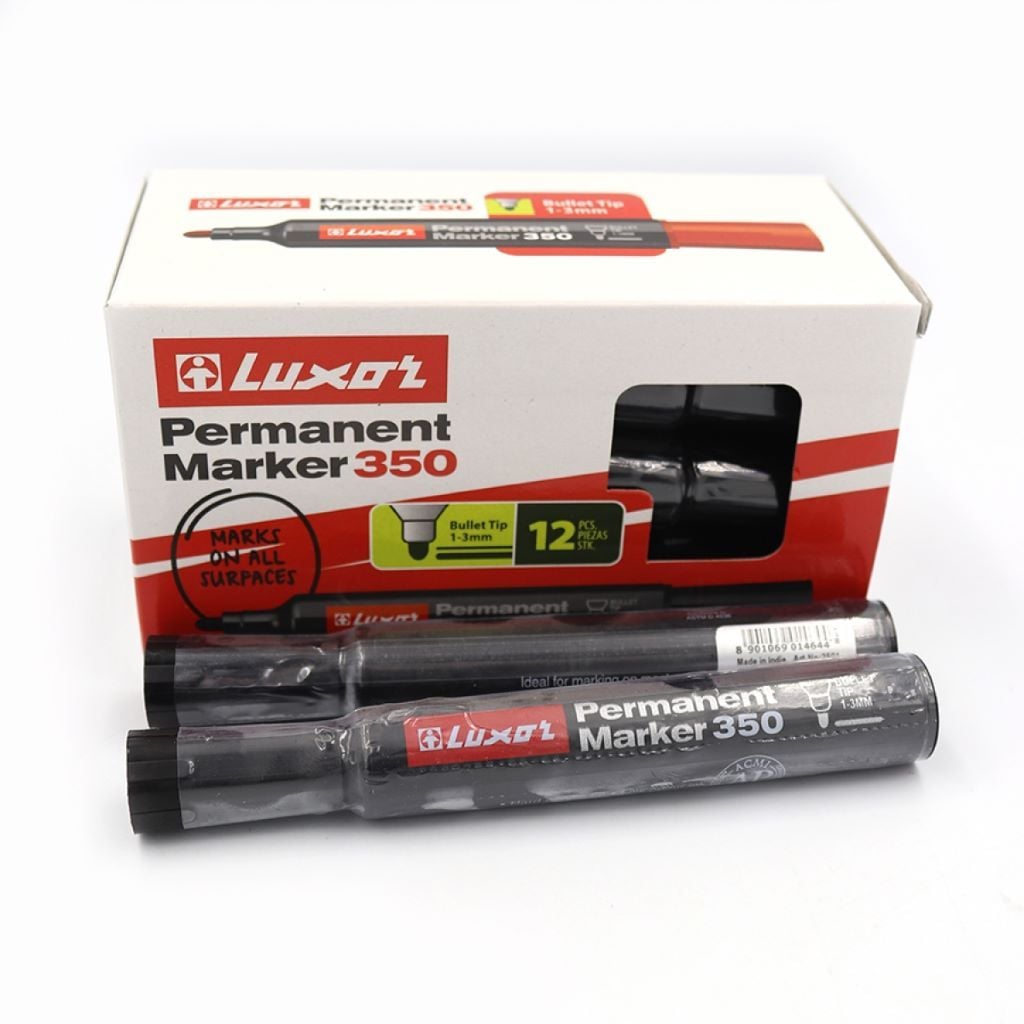 Маркер перманентний 1-3мм круглий на спиртовій основі чорний 3591 Luxor