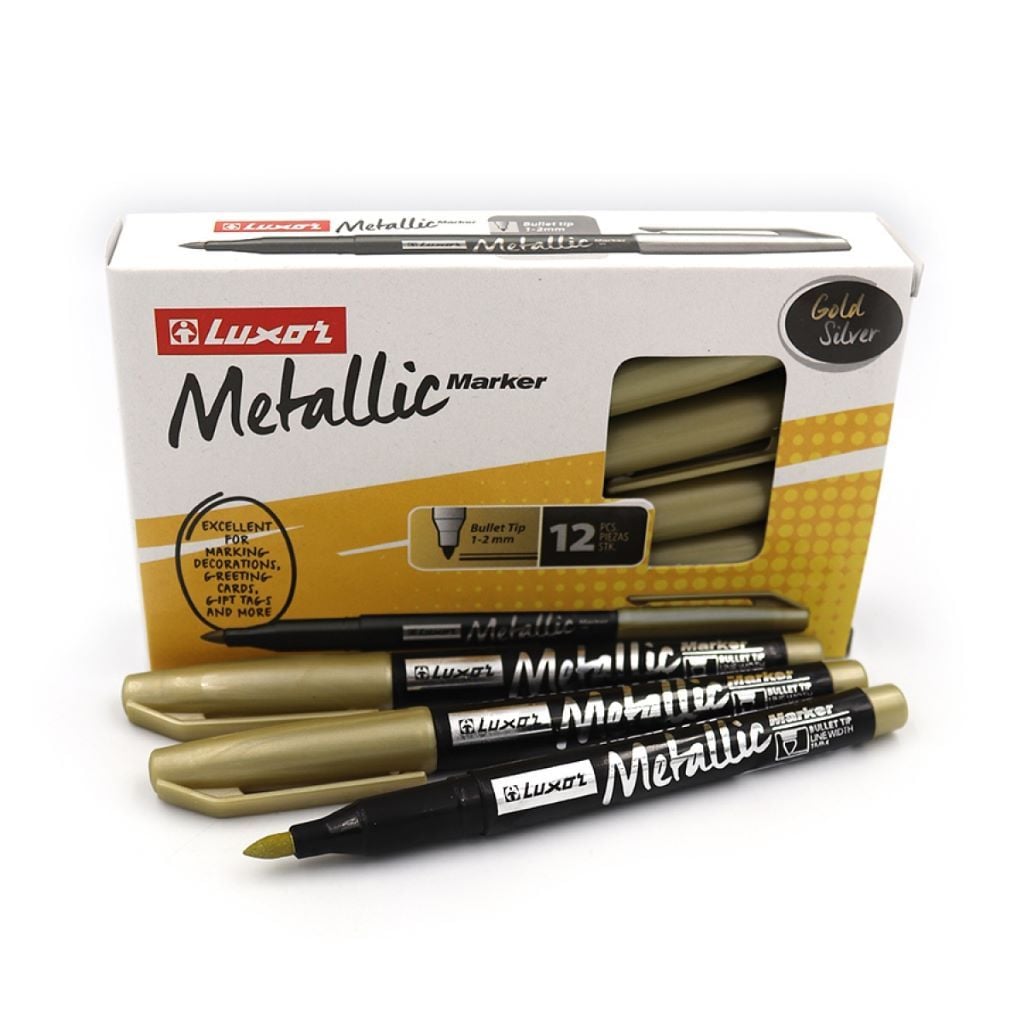 Маркер перманентний 1-2мм круглий металік золотий 3485 Centropen