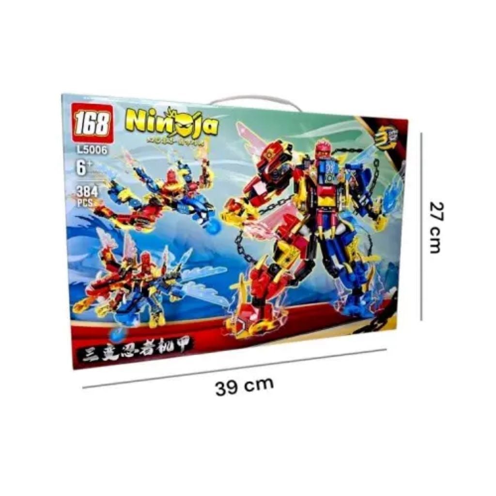 Конструктор типу лего  Ninjago 384ел Трансормер 2в1 у коробці 38*27*5,5см L5006 Китай
