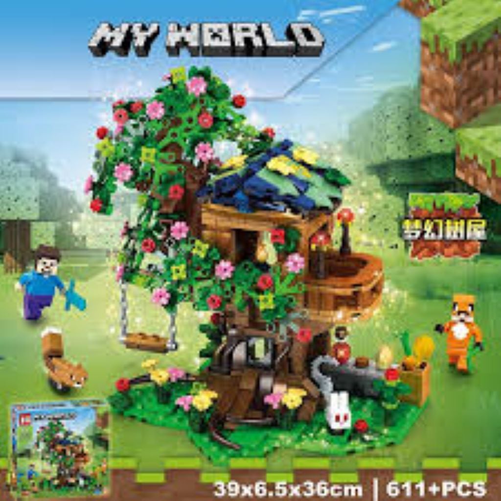Конструктор типу лего My world 611ел у коробці 39*36*6,5см MG1381 MGB
