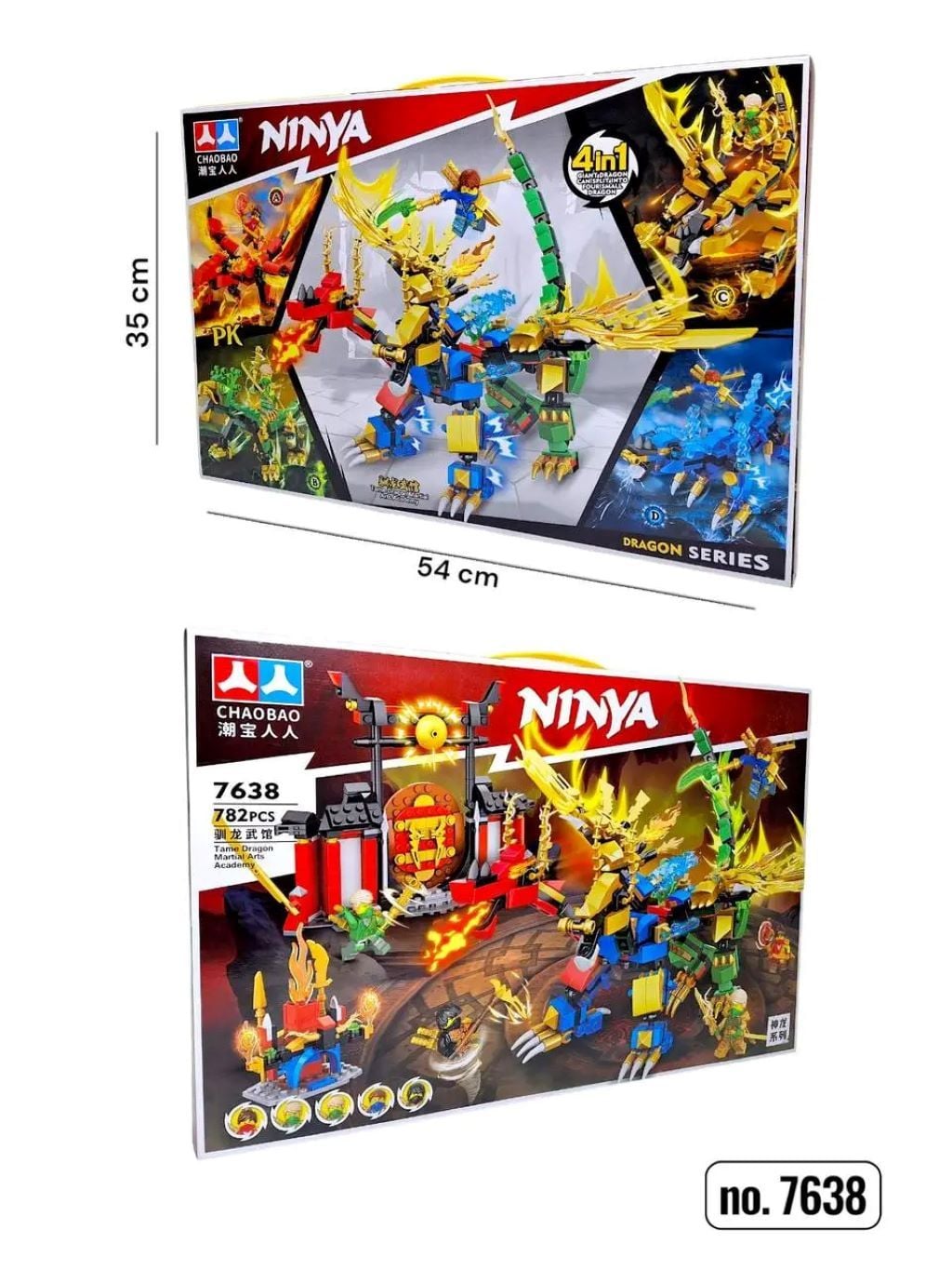 Конструктор типу лего Ninjago 782ел у коробці 55*35*6см 7638 Китай