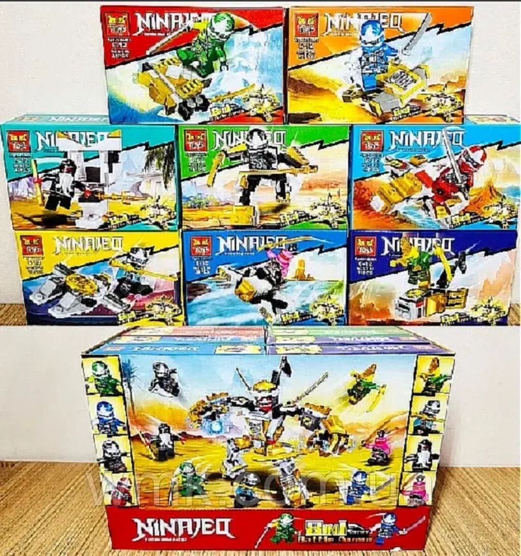 Конструктор типу лего  Ninjago від 32 до 45ел 8в1 у коробці 14*9*4см GT-50 Китай