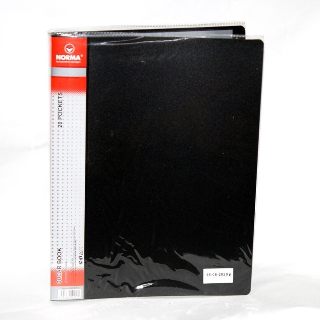 Папка А4 на 20файлів чорна 5026-09 Norma