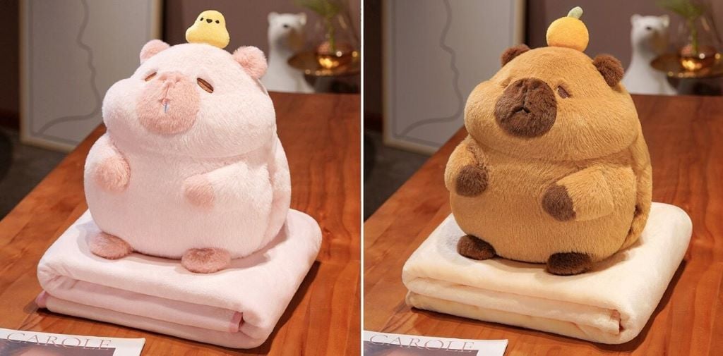 М'яка іграшка Капібара 25см з пледом 95*190см  плюш				 M18277 Китай