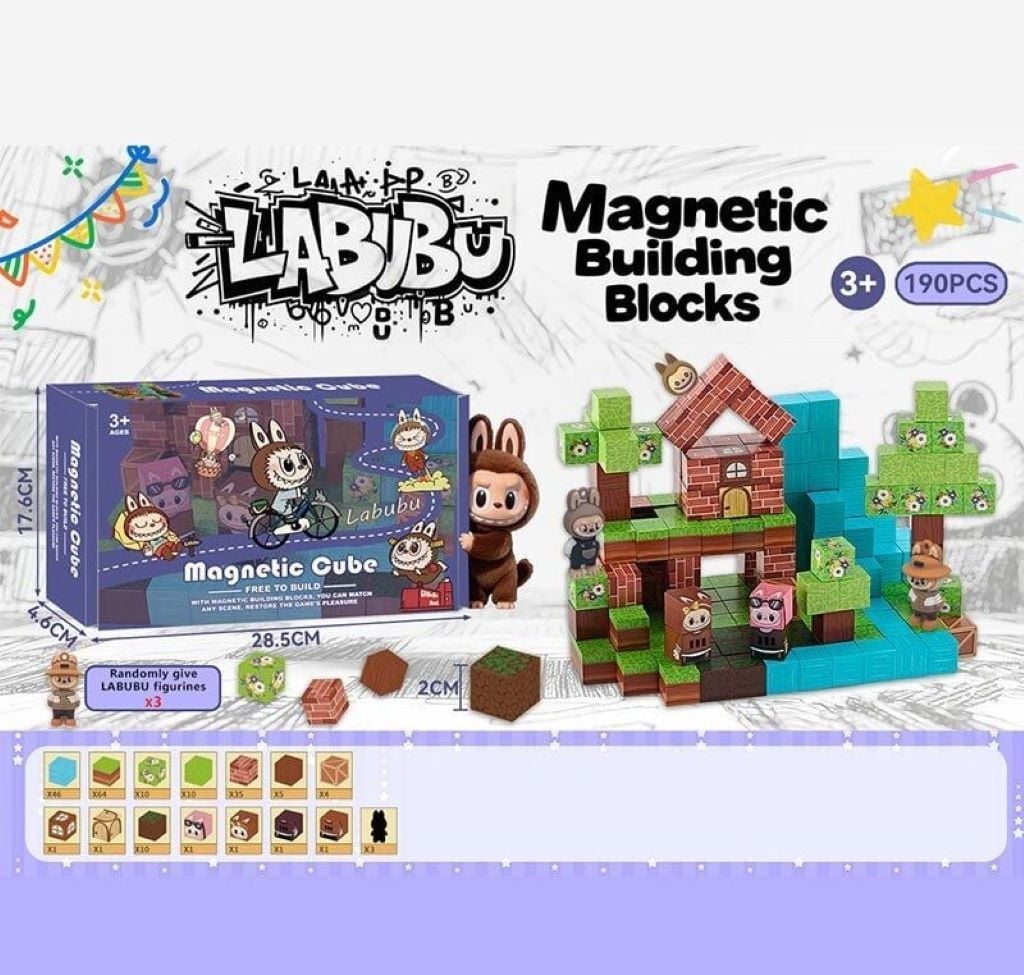 Конструктор магнітний 190дет у коробці 29*17*5см BZ94-10 Китай