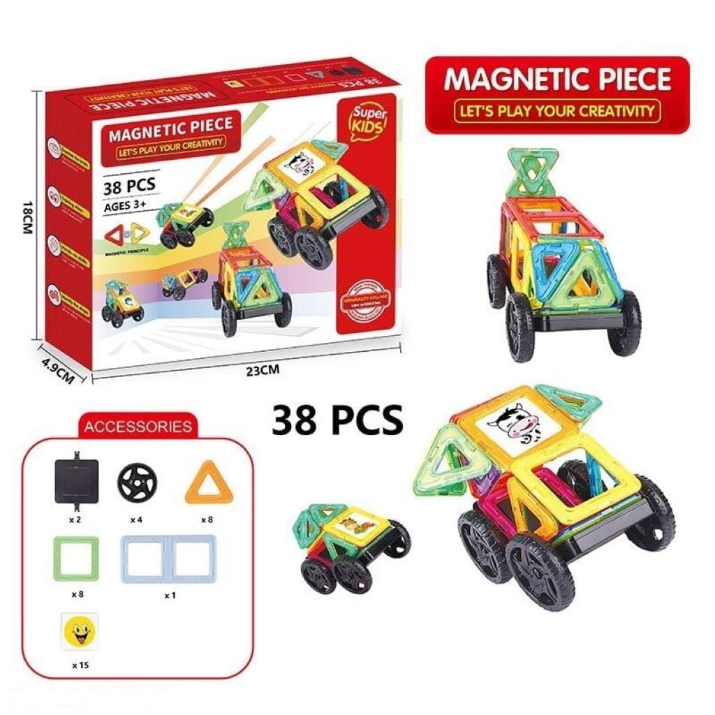 Конструктор магнітний 38дет у коробці 23*18*5см 3366-30 Китай