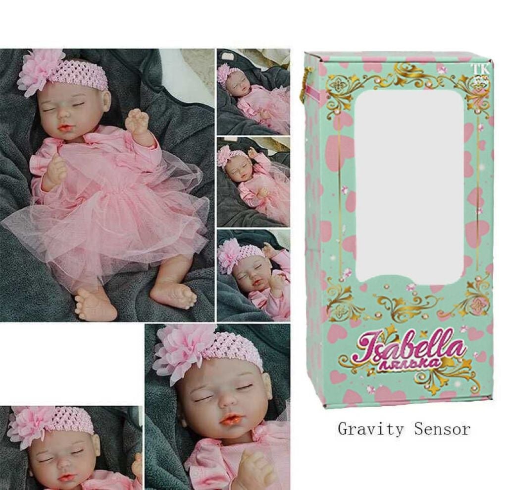 Пупс Real Born 42см на батарейках звук вініл тіло з пустушкою пляшечка памперс у коробці 44*22*13см QM24076 TK Group