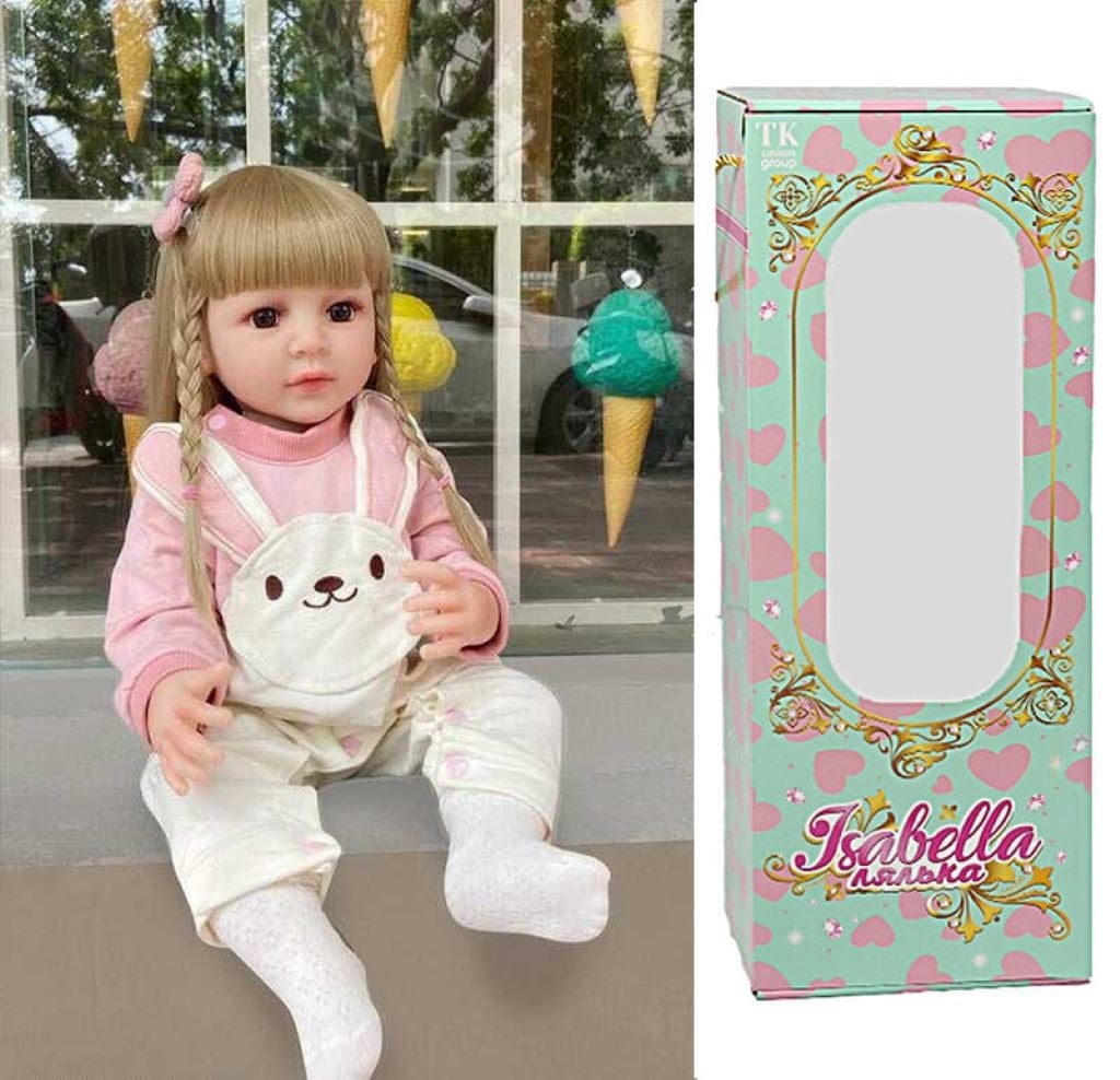 Лялька Real Born 50см вініл тіло з пустушкою пляшечка памперс у коробці 55*20*14см QM24120 TK Group