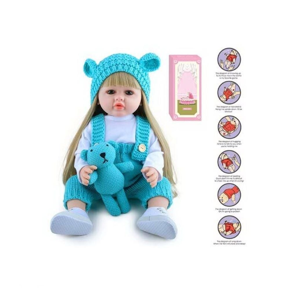 Лялька Reborn Dolls гумова 52см інтерактивна в коробці AFD8866-65S Китай