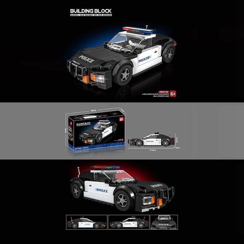 Конструктор Поліцейська машина 253дет у коробці 33006 Bulding Block