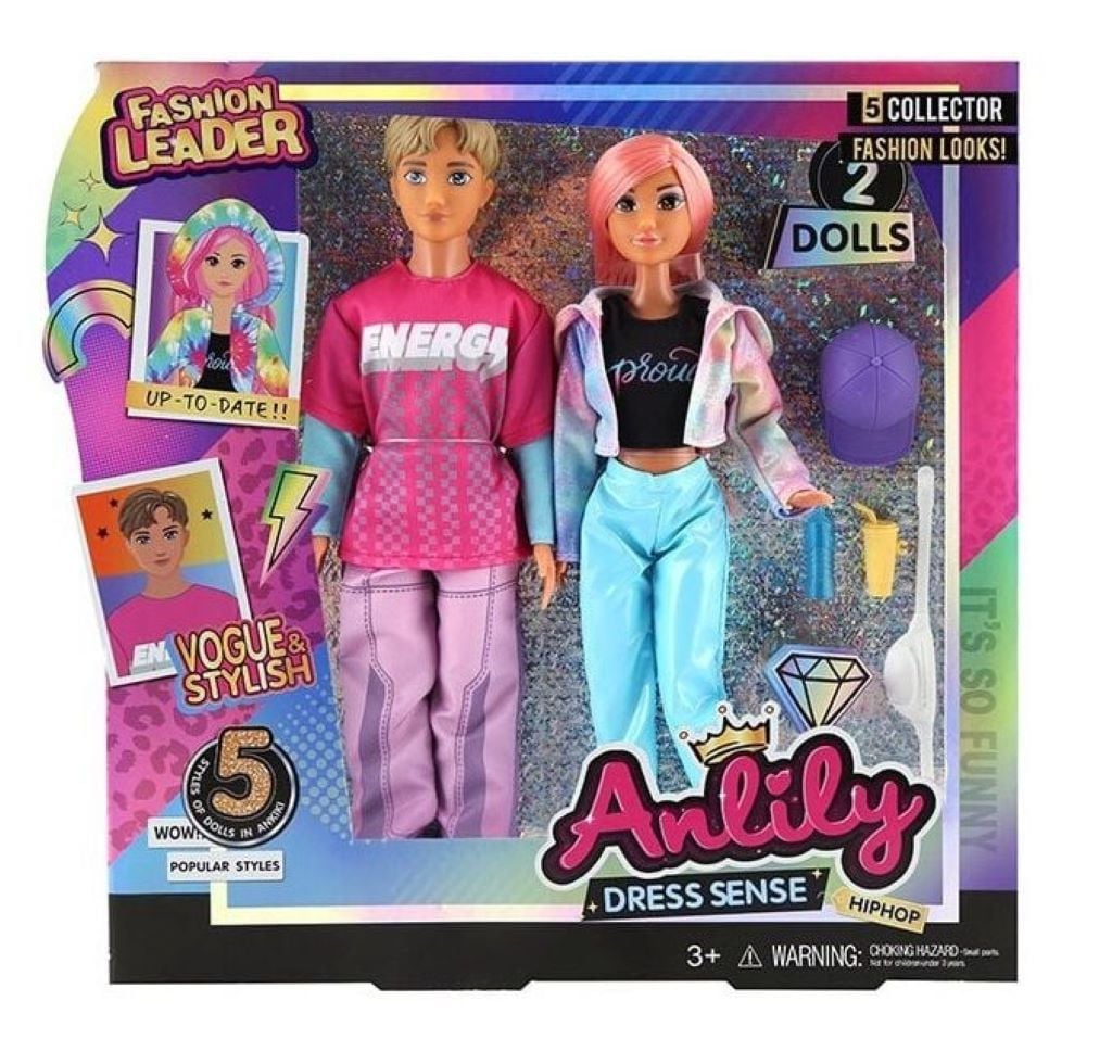Лялька типу барбі Anlily  30см 2шт хлопчик дівчинка знімний одяг і взуття аксесуари у коробці 32*32*4см 616809 TK union group