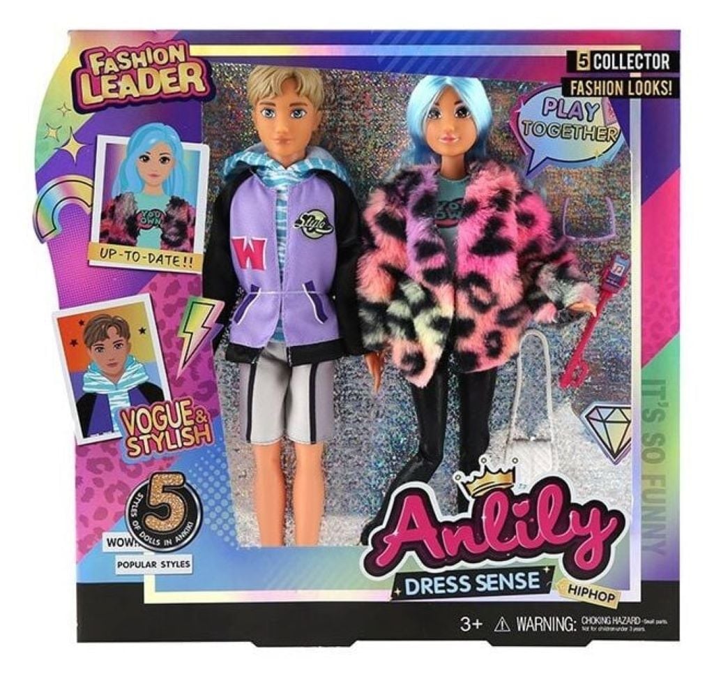 Лялька типу барбі Anlily  30см 2шт хлопчик дівчинка знімний одяг і взуття аксесуари у коробці 32*32*4см 616808 TK union group