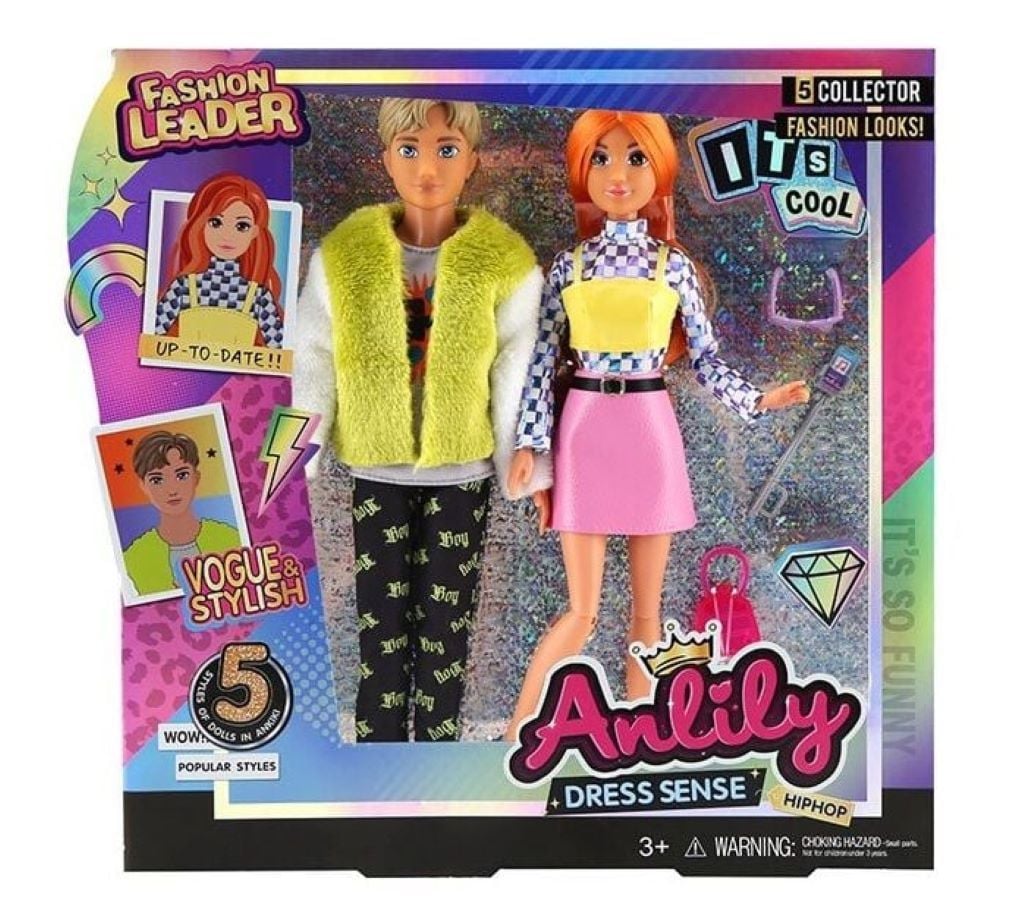 Лялька типу барбі Anlily  30см 2шт хлопчик дівчинка знімний одяг і взуття аксесуари у коробці 32*32*4см 616810 TK union group