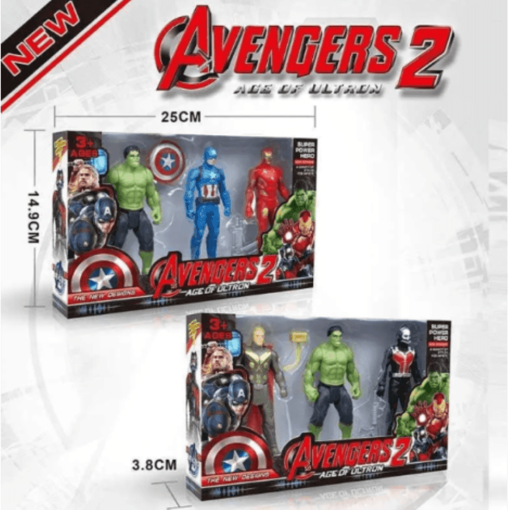 Герої Avengers 4 набір 3 шт12см у коробці 24*14,4см 2113 Китай