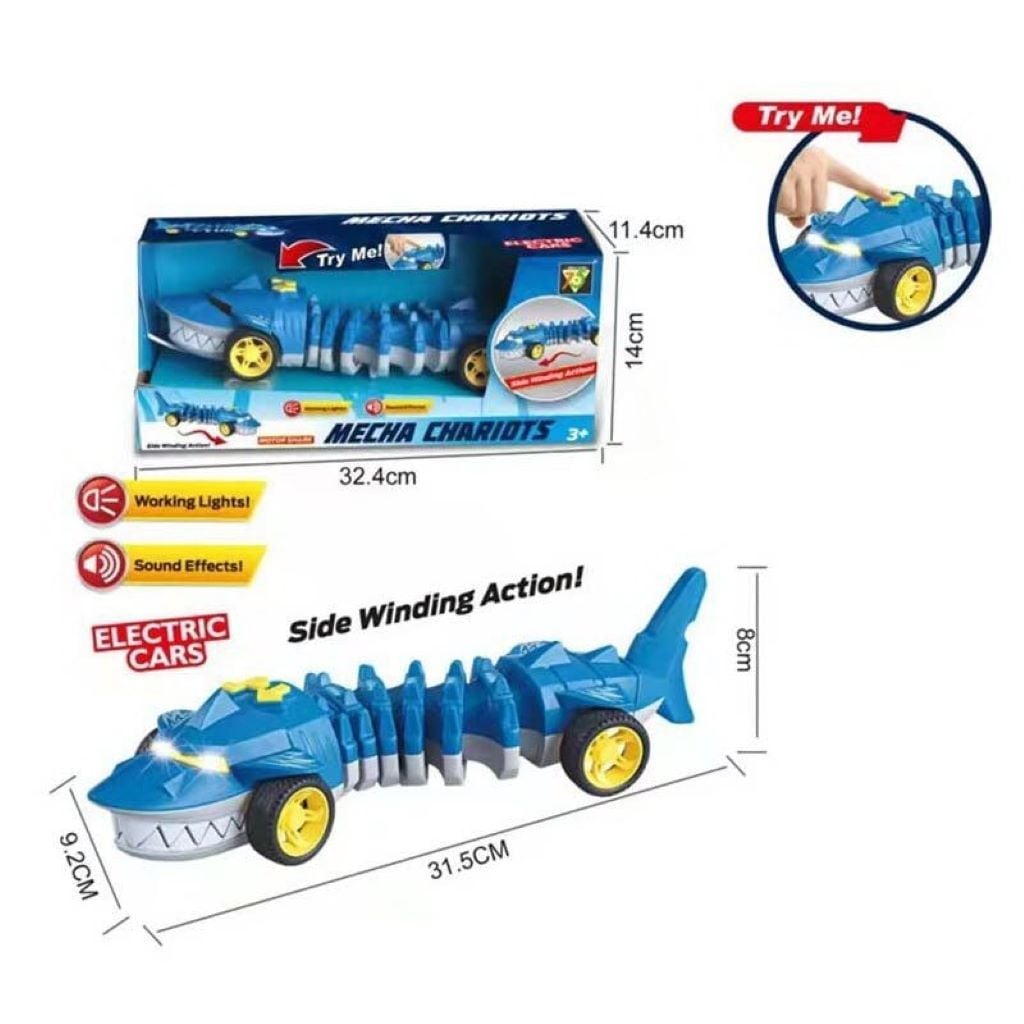 Машинка Акула 30см звук підсвічування гумові колеса у коробці 33*15*11см 765-22 Китай