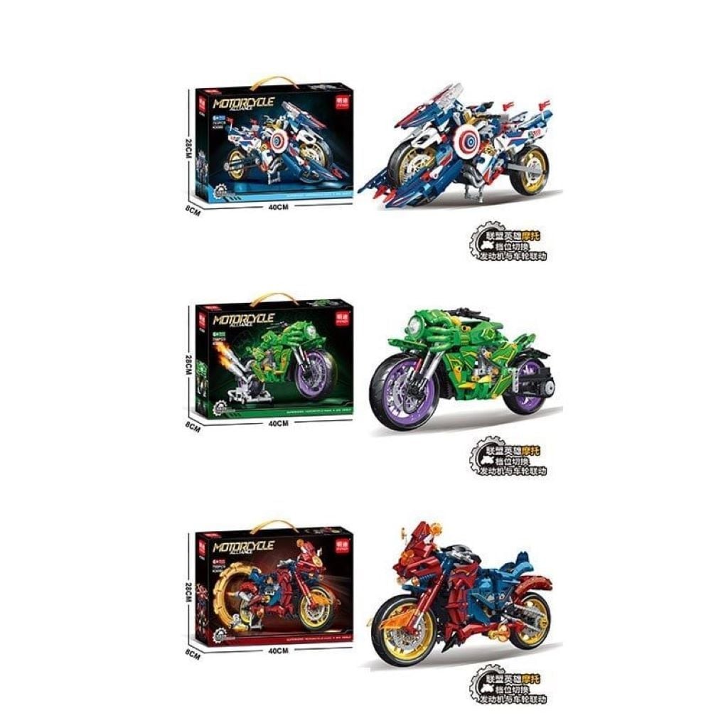 Конструктор типу лего Motorcycle від 750-800дет мото у коробці 40*28*8см K3088-3090 Китай