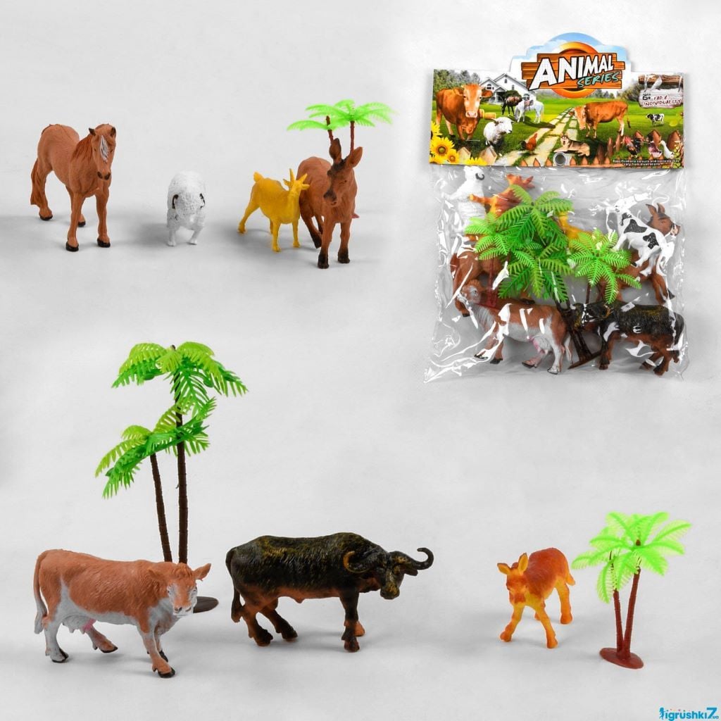 Набір домашніх тварин 8шт та аксесуари в пакеті BF6983-10 Китай