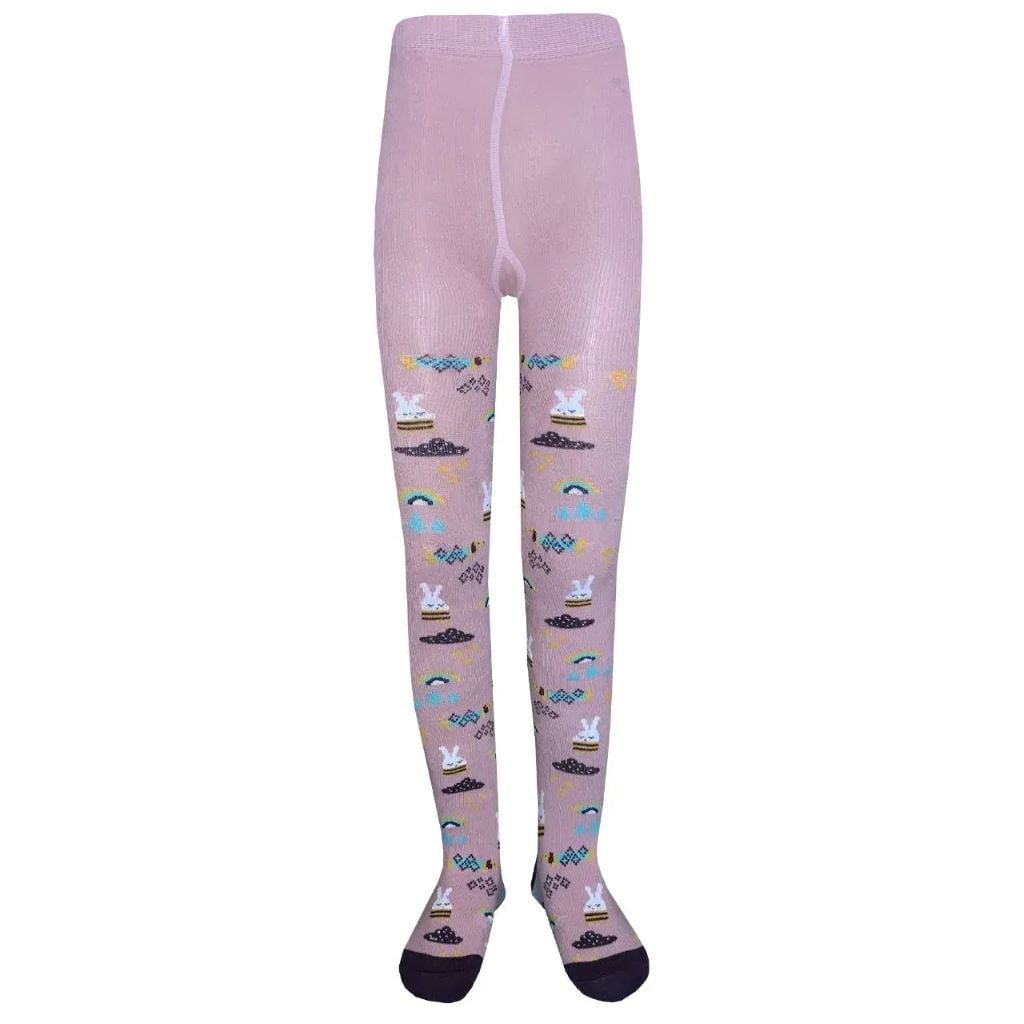 Колготи демісезонні з малюнком темно рожеві 8263 Легка хода 74-86р