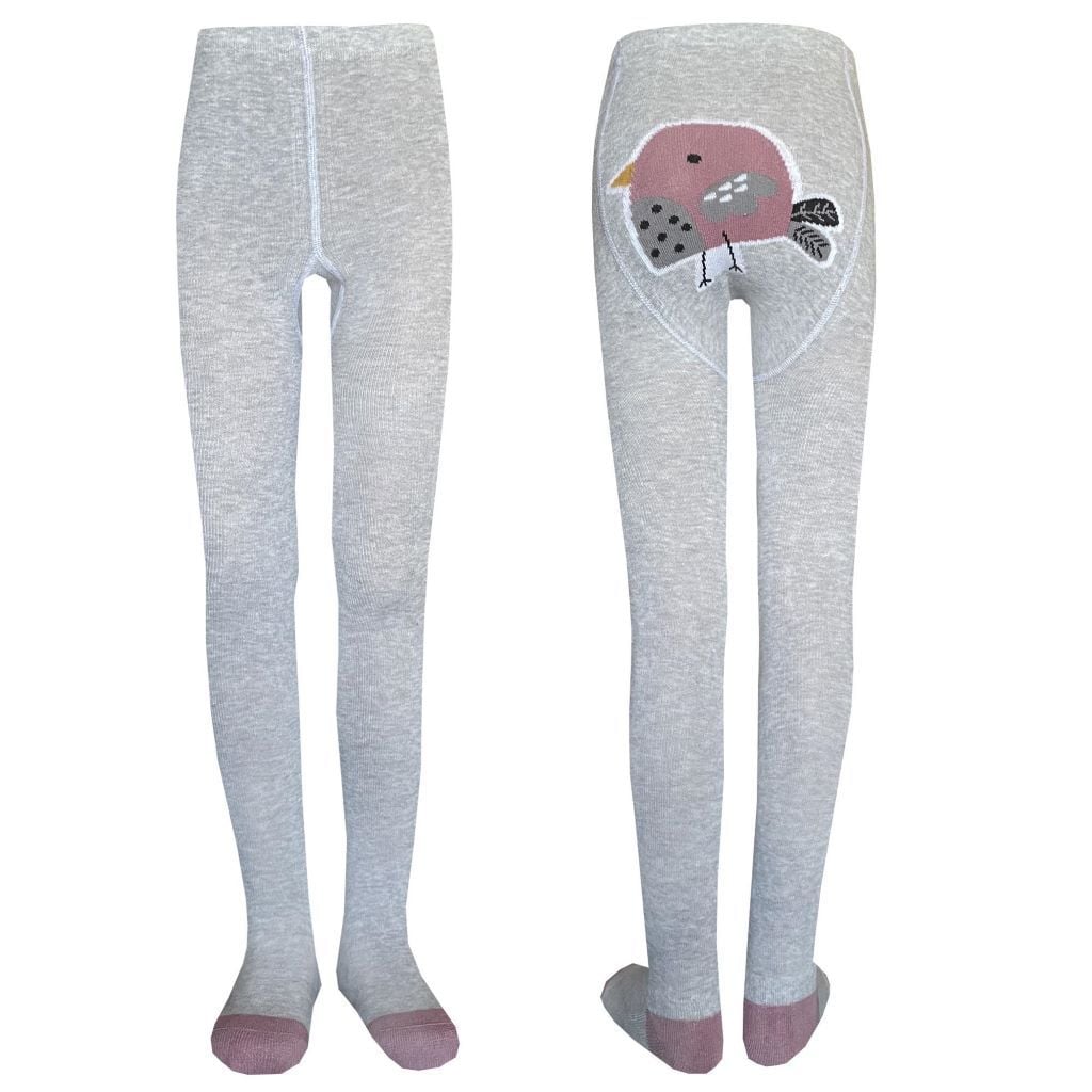 Колготи демісезонні з малюнком плюшева стопа сірий меланж 8273 Легка хода 68-74р