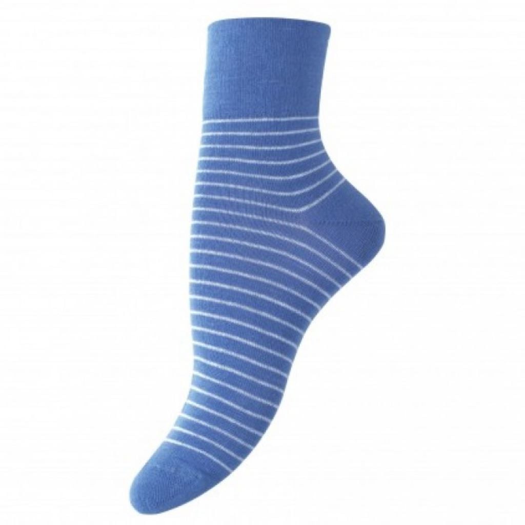 Шкарпетки демісезон р38-39 смужка джинс з білим 2233 Легка хода 25р