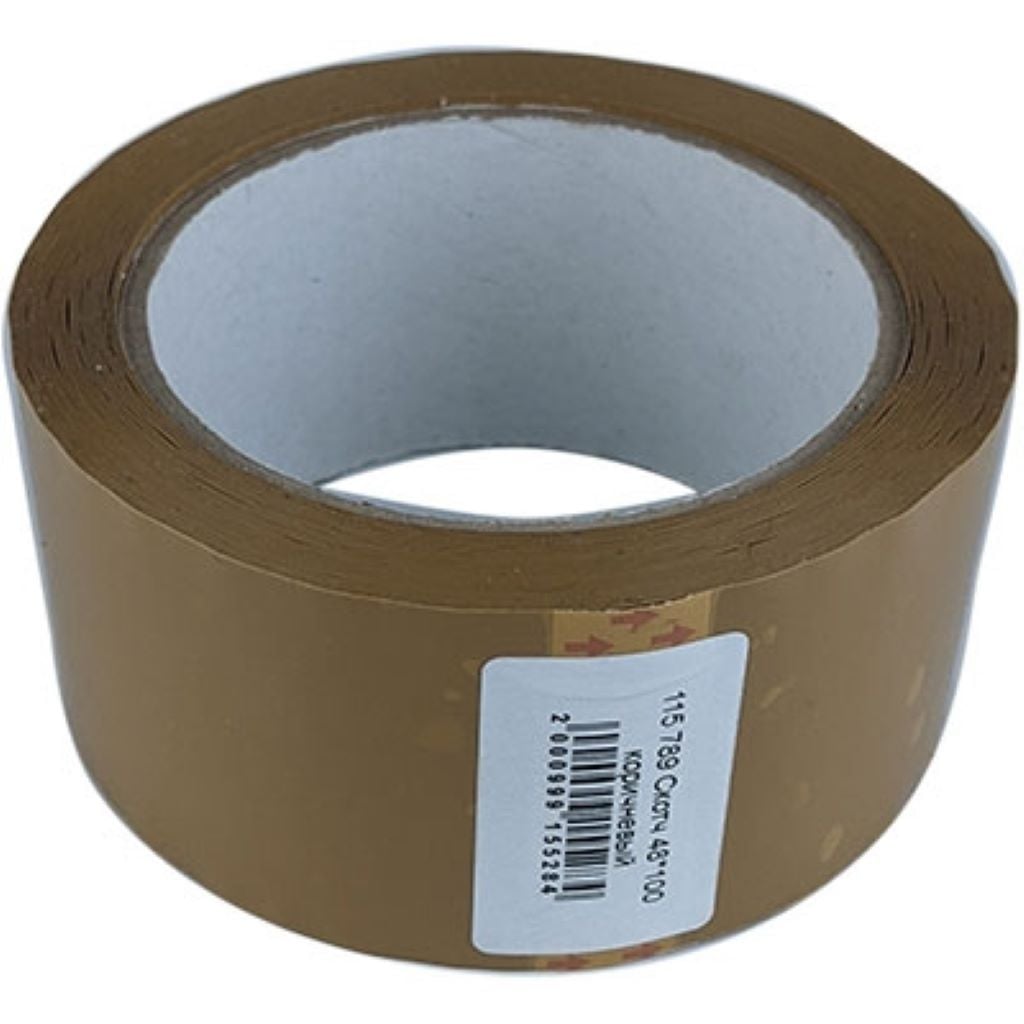 Скотч пакувальний 45мм*100м 40мк коричневий 115789 canada